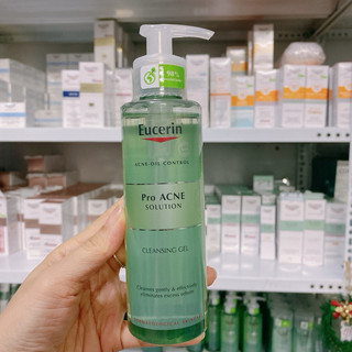 (Date 2026) Eucerin Sữa rửa mặt làm sạch cho da nhờn mụn ProAcne Cleansing Gel 200ml