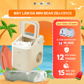 (HCM)Máy làm đá Mini Bear ZBJ-C01C5, thiết kế đẹp mắt, kháng khuẩn an toàn cho sức khoẻ