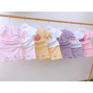 Bộ thun tăm cộc tay bé gái Lullaby