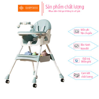  Ghế ăn dặm cho bé E-560 3 tư thế có bánh xe gấp gọn ngả lưng - BabyBoo.4kids 