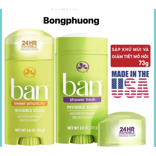 Sáp khử mùi nữ Ban Shower Fresh Invisible Solid 73g