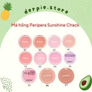 [ BILL DUTY ] Phấn má hồng Peripera Pure Blushed Sunshine Check - đủ bảng màu