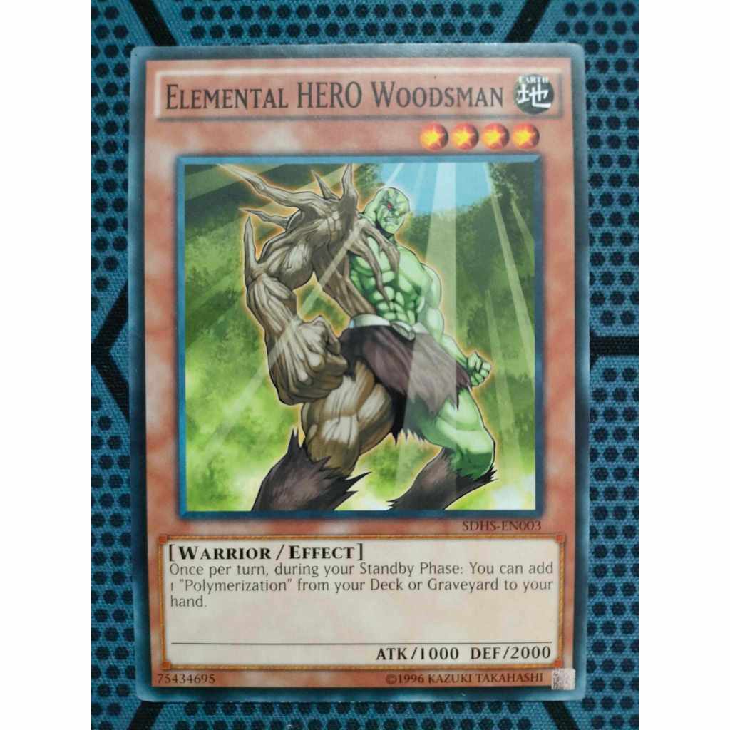 Bài yugioh - Elemental Hero Woodsman - SDHS-EN003 - Common Unlimited