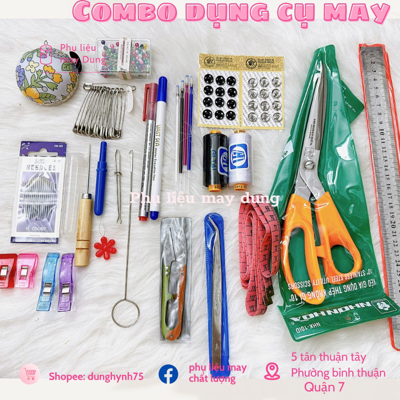 dụng cụ may mặc bán combo