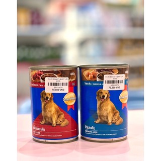 Pate Smartheart cho chó vị bò và gà gan lon 400g