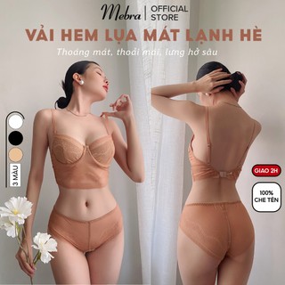  DYNA - Bộ đồ lót hở lưng cực thoải mái mát mịn có gọng không mút có thiết kế khe thêm mút bộ đồ lót Mebra