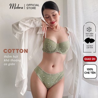 BƠ - Set đồ lót cotton Mebra có gọng có tặng kèm mút thiết kế chuẩn form người Việt nâng nhẹ thoải mái thoáng mát Mebra