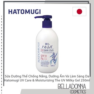 Sữa Dưỡng Thể Chống Nắng, Dưỡng Ẩm Và Làm Sáng Da Hatomugi UV Care & Moisturizing The UV Milky Gel SPF31 250ml