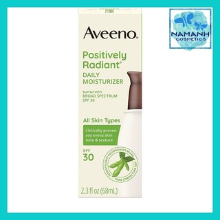 Kem dưỡng ẩm làm sáng da Aveeno Positively Radiant Daily Facial Moisturizer with Total Soy Complex and Broad Spectrum SP
