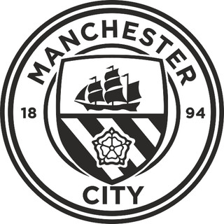 Hình dán sticker logo Manchester City, hình dán decal Man City, hình dán bóng đá