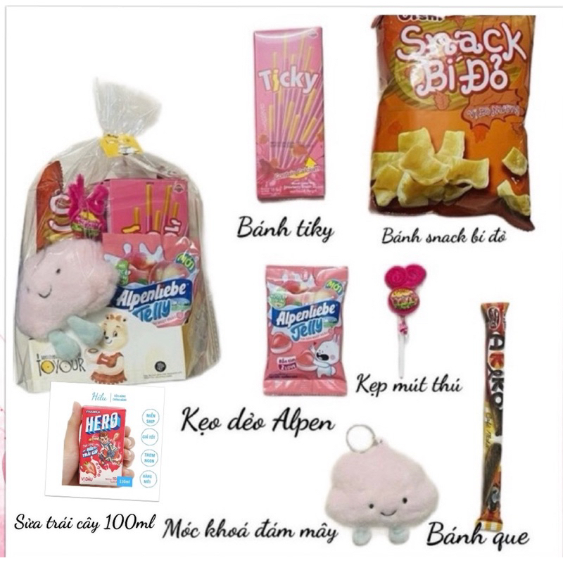 sét quà bánh kẹo cho bé sinh nhật, tốt nghiệp