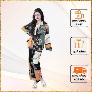 Đồ bộ nữ bigsize 80kg 💖 𝑭𝑹𝑬𝑬𝑺𝑯𝑰𝑷 💖 Đồ bộ Đồ mặc nhà lụa cao cấp, họa tiết sang mới lạ có size to
