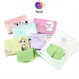 Set 100 giấy thấm dầu chiết xuất trà xanh dành cho da dầu da mụn - Dacigi