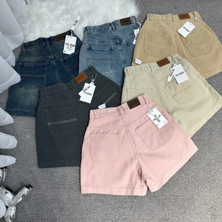 Quần Short Nữ THE QUAO Lưng Cao Túi Thêu Túi Nhiều Màu R0104_392