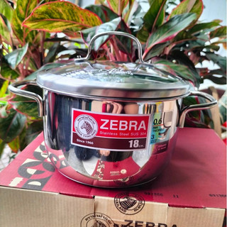 Nồi ZEBRA 3 Đáy Extreme Infinity 18cm 2.5L nắp kính (Inox 304) - 162096. Nhập Khẩu Thái Lan
