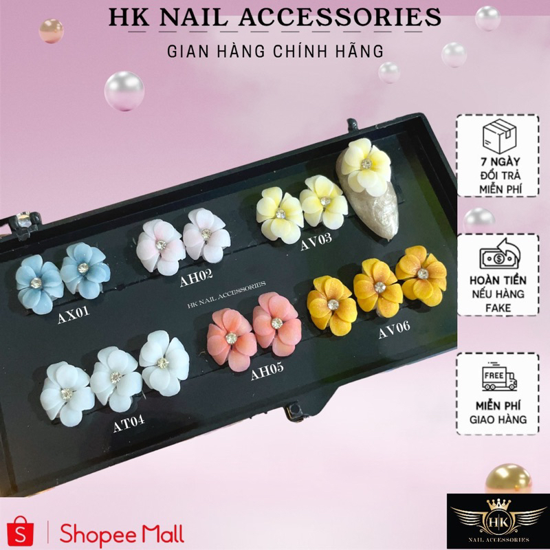 Hoa bột gắn móng trang trí HK NAIL ACCESSORIES