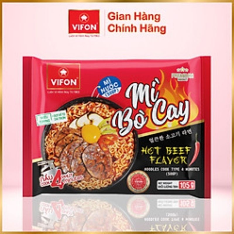 mì bò cay 105gr [ 8 gói lẻ]