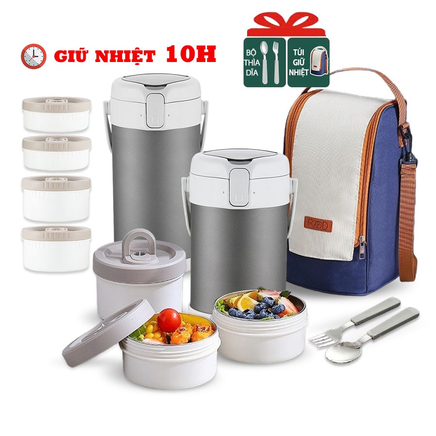 Hộp Cơm Giữ Nhiệt Cao Cấp Có Khả Năng Giữ Nhiệt 8 - 10 Tiếng - Hộp Đựng Cơm Văn Phòng