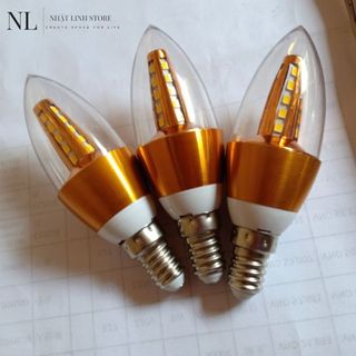 Bóng led nến đui e14/e27 hiện đại, đèn chuyên dùng trong trang trí phòng khách, phòng ngủ