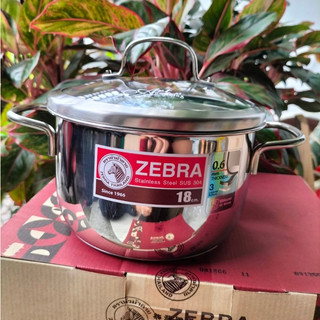 Nồi ZEBRA 3 Đáy Extreme Infinity 18cm 2.5L nắp kính (Inox 304) - 162295. Nhập Khẩu Thái Lan dày nặng