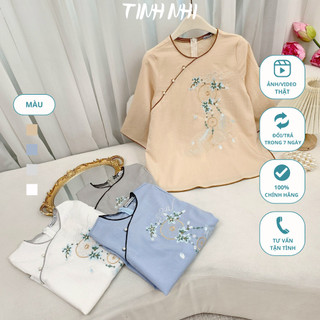 Đồ lam pháp phục thêu chuông gió TINH NHI thanh lịch và tinh tế PP167