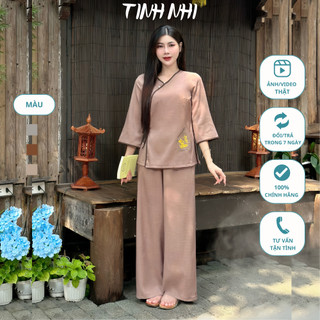 Đồ lam pháp phục thuê hoa TINH NHI nhẹ nhàng thanh lịch PP166
