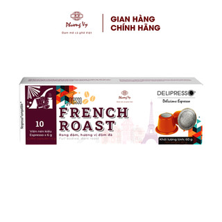 Cà Phê Viên Nén Capsules phù hợp máy Nespresso hộp 10 viên x 6g tiện lợi, Phương Vy Coffee