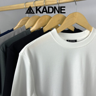 Áo thun gân trơn cổ tròn KADNE nam nữ cổ tròn form Oversize