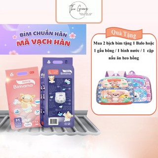 Combo 2 Tã quần/Tã dán Bimana Hàn Quốc,thoáng khí,thoát ẩm tốt giúp da bé sơ sinh khô thoáng