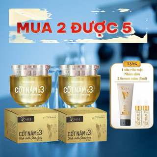 Combo 5 món gồm 2 kem cốt nám x3 30gr, 2 serum 5ml, 1 sữa rửa mặt cốt nám 100ml
