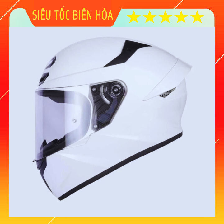 Nón Bảo Hiểm Fullface KYT TT-COURSE Trắng Bóng Chính Hãng Tặng Kèm Khăn Ninja Và Tem KYT