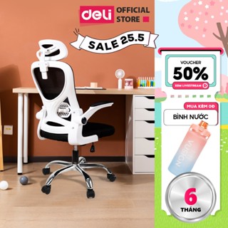  Ghế Công Thái Học Deli Cao Cấp Tựa Đầu 3D Tựa Tay Điều chỉnh hỗ trợ cổ và cột sống chuẩn tư thế 