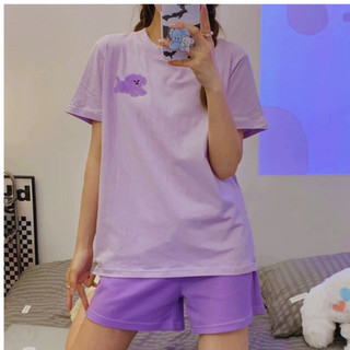 Set bộ Đùi Mặc Nhà Chất Thun Cotton in hình dày dặn, mềm mại LAM - Quần đùi thun, áo tay ngắn in hình cotton 100%