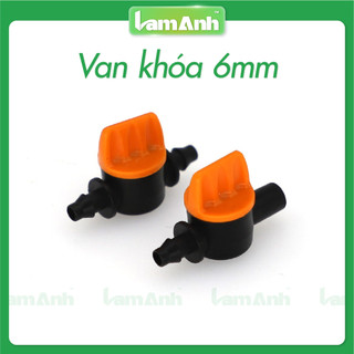 Combo 10 Van khóa Sino, Van khóa 6mm, van khởi thủy 6mm, Van khóa 1 đầu gân, 2 đầu gân, van chỉnh áp béc tưới - Lam Anh