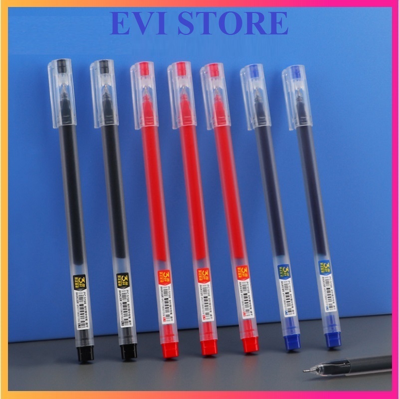 Set 5 bút gel nước Baoke PC5198 / 5198 nét 0.5mm thân tam giác viết siêu trơn