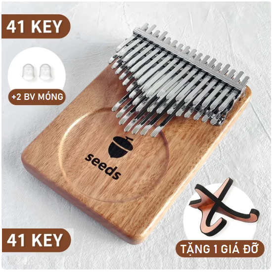 Đàn Kalimba 41 Phím thương hiệu SEEDS- Hàng chính hãng tặng hộp chống sốc x3