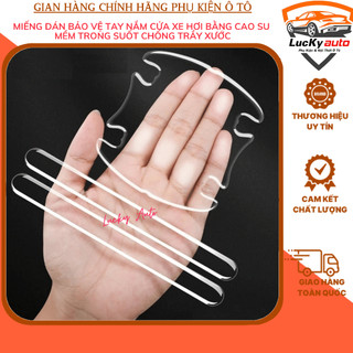 Miếng Dán Bảo Vệ Tay Nắm Cửa Xe Hơi Bằng Cao Su Mềm Trong Suốt Chống Trầy Xước