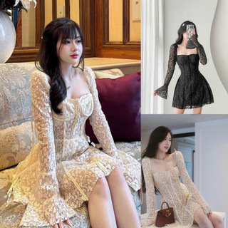 Bigsize Đầm thiết kế ren hoa cao cấp nữ 55-95kg