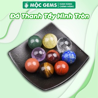  Đá Thanh Tẩy Hình Tròn Mộc Gems Nhiều Màu Sắc Giúp Chiêu Tài Lộc Hỗ Trợ Reiki Thanh Tẩy Tarot 