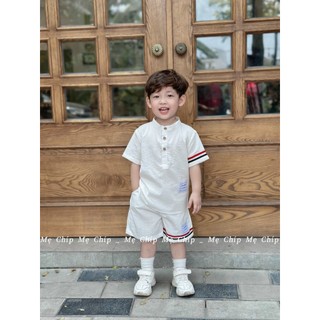 Set sơ mi công tử cổ tàu cho bé 1-6 tuổi Set sơ mi công tử cool ngầu, sang chảnh cho bé