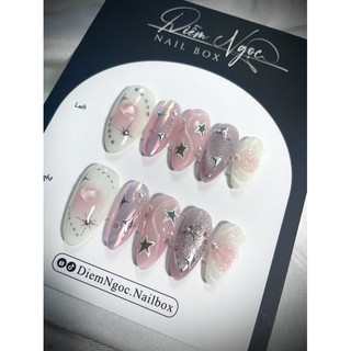 197 Nailbox thiết kế loang hồng xinh xắn