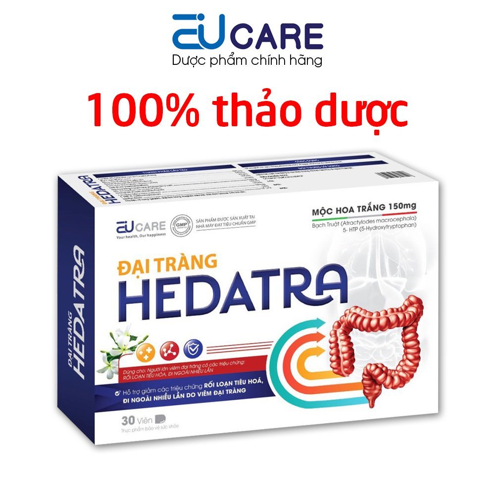 Viên Đại Tràng Hedatra EUCARE giảm rối loạn tiêu hóa, đi ngoài nhiều lần - 30 viên
