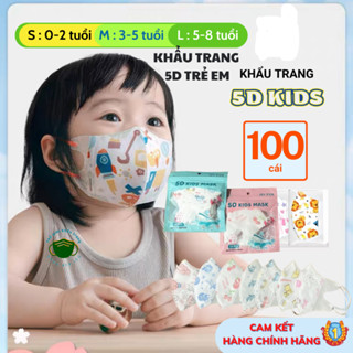 [Set 100 chiếc] Khẩu Trang 5D Mask Kids trẻ em- Khẩu trang 5D trẻ em 0-10 tuổi