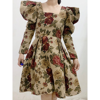 Thrift / 2hand / thanh lý / pass đầm hoa vintage, đầm đi tiệc, đầm hoa dự tiệc