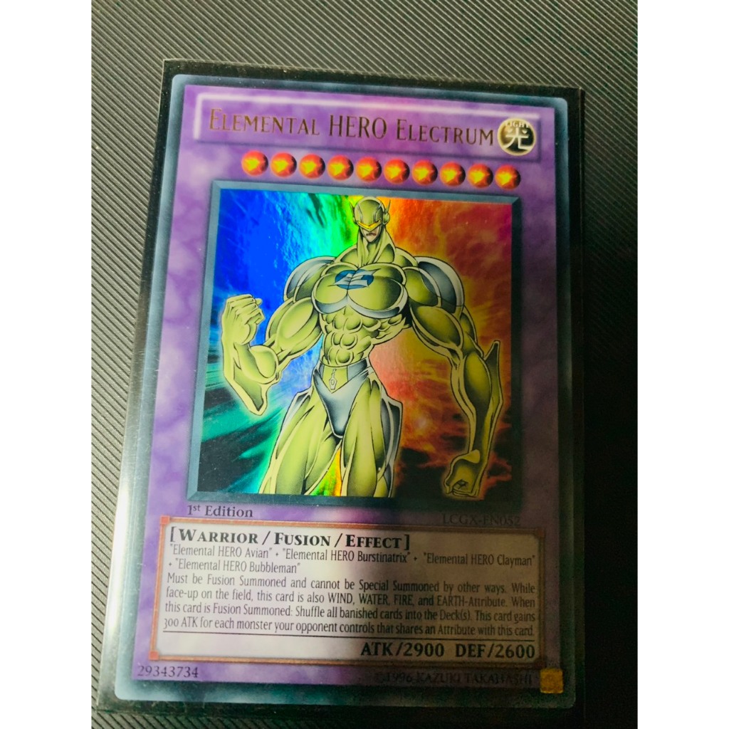 Thẻ bài Yugioh: Elemental Hero Electrum (1st Edition) - LCGX-EN052 - Ultra Rare