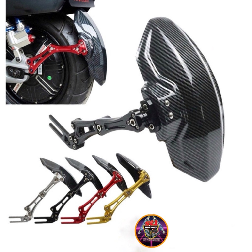 Chắn bùn cacbon, Dè chắn bùn vân carbon nhôm CNC cho xe điện độ sợi cacbon