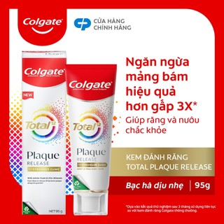  Kem đánh răng Colgate Total Plaque Release 95g/tuýp giúp khỏe nướu, ngăn mảng bám hiệu quả gấp 3 lần