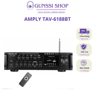 Amply bluetooth gunssi,amly karaoke 6188bt công suất lớn 400w,chạy điện 220v/12 amly đa chức năng cho xe hơi và gia đình
