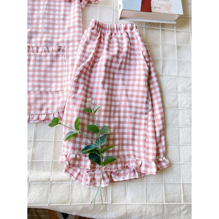 PIYAMA CỔ SEN VẢI KATE HÀN QUỐC