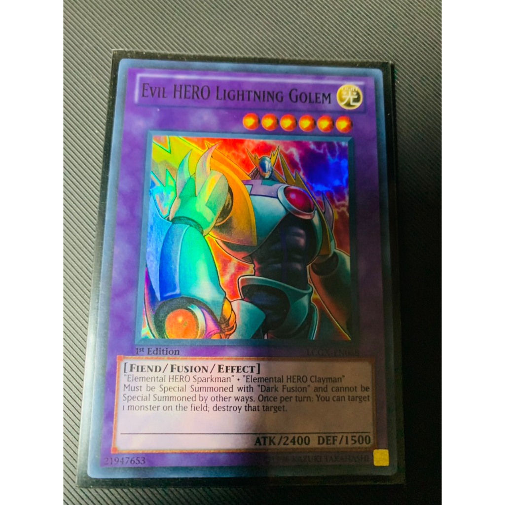 Thẻ bài Yugioh: Evil Hero Lightning Golem - LCGX-EN068 - Super Rare 1st Edition